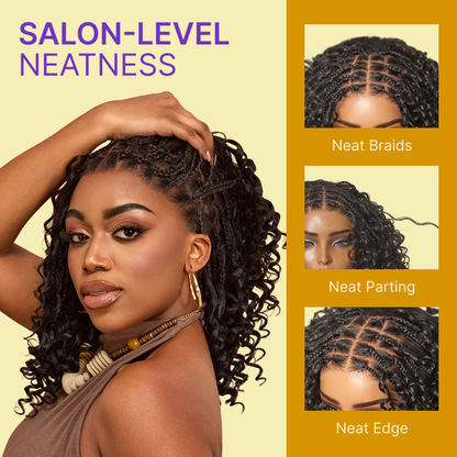 Skipadorhair Knotless Boho Curls Braided Bob Wig – Effortless Style in Minutes!