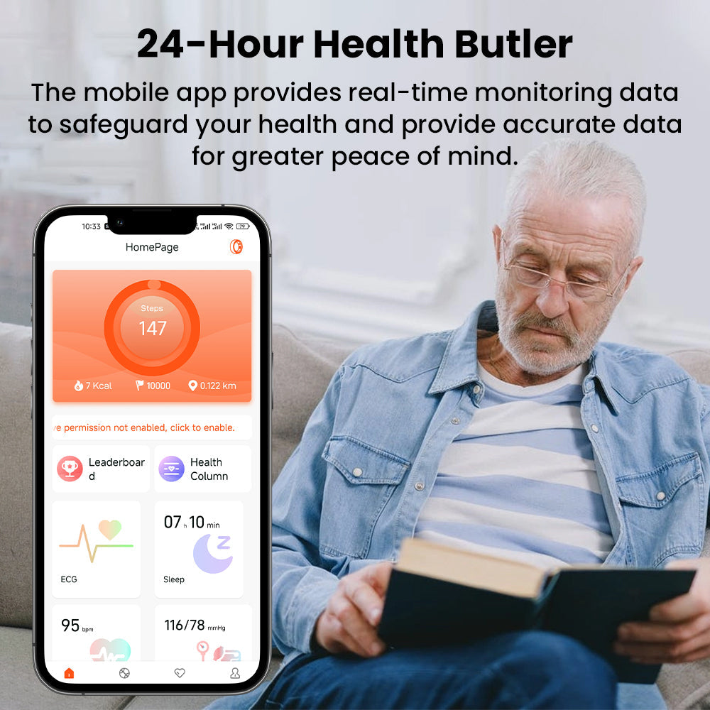 DarkFairy™ R08 Blood Glucose ECG/EKG Blood Pressure Monitoring AI Health Analysis Smart Ring