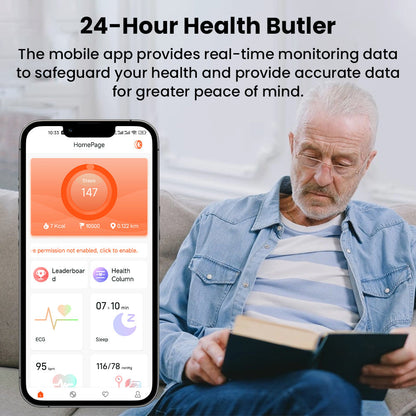 DarkFairy™ R08 Blood Glucose ECG/EKG Blood Pressure Monitoring AI Health Analysis Smart Ring