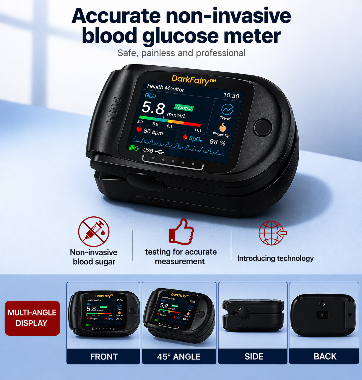 💥DarkFairy™ Non-Invasive Blood Glucose Monitor | High-Precision 99.9% Accuracy | TGA Certified