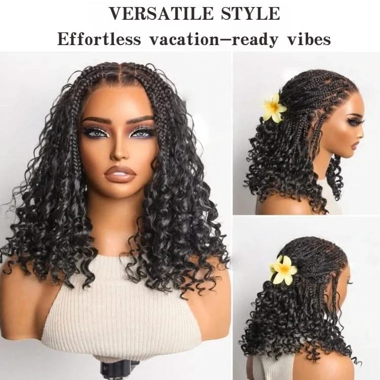 Skipadorhair Knotless Boho Curls Braided Bob Wig – Effortless Style in Minutes!