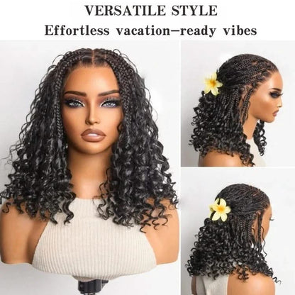 Skipadorhair Knotless Boho Curls Braided Bob Wig – Effortless Style in Minutes!
