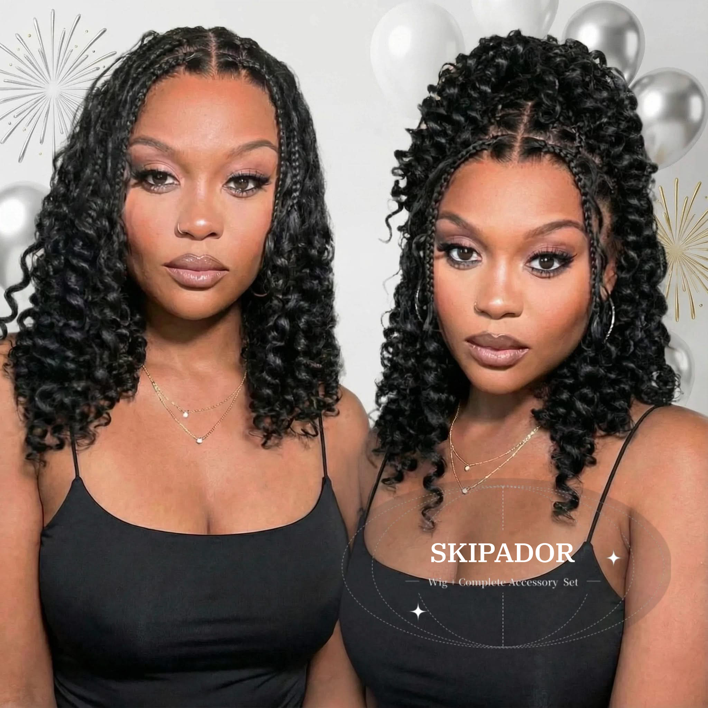 Skipadorhair Knotless Boho Curls Braided Bob Wig – Effortless Style in Minutes!